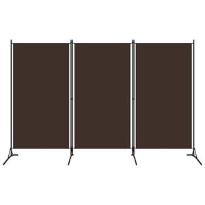 vidaXL Parawan 3-panelowy, brązowy, 260 x 180 cm