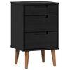 vidaXL Szafka Nocna MOLDE Czarny 40 x 35 x 65 cm Lite drewno sosnowe