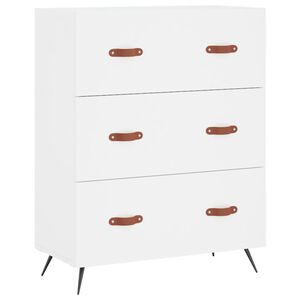 vidaXL Komoda, biała, 69,5x34x90 cm, materiał drewnopochodny