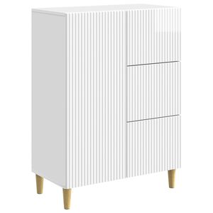 vidaXL Bufet Biały wysoki połysk 66 x 34,5 x 90 cm Drewno inżynieryjne