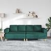 vidaXL Sofa do salonu 3 pcs Ciemna zieleń Poliester