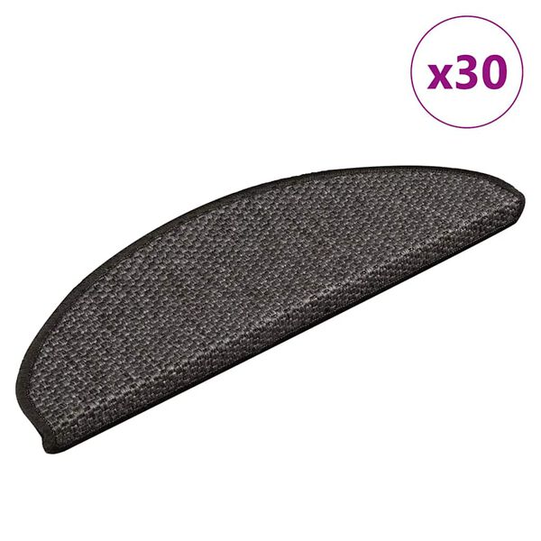 vidaXL Maty na schody samoprzylepne Sisal-Look 30 szt. 65x21x4 cm