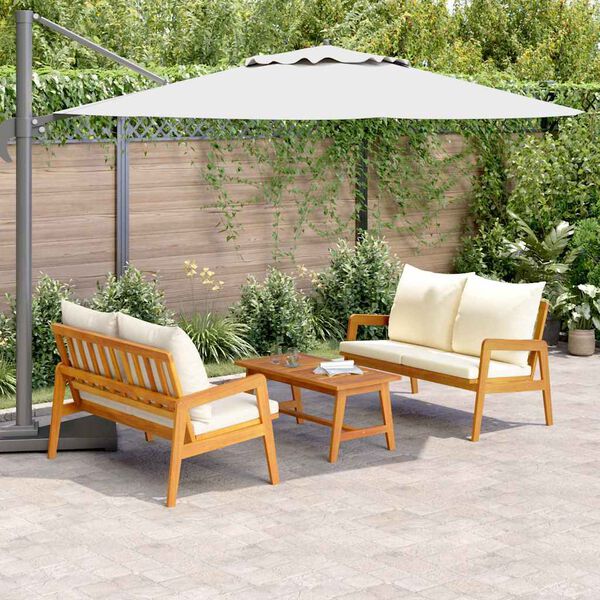 vidaXL Zestaw bistro 3 pcs Brązowy 115 x 65 x 71 cm Lite Drewno Akacji