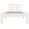 vidaXL Rama ł&oacute;żka, biała, lite drewno, 90x190 cm, pojedyncza