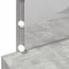 vidaXL Toaletka z oświetleniem LED, szarość betonu, 100x40x120 cm