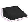 vidaXL Poduszka w kształcie klinu Czarny 55 x 55 x 26 cm