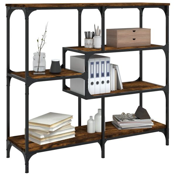 vidaXL Stolik konsolowy, przydymiony dąb, 103x32x95 cm