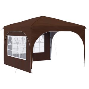 vidaXL Namiot imprezowy rozkładany 290 x 290 x 245 cm brązowy