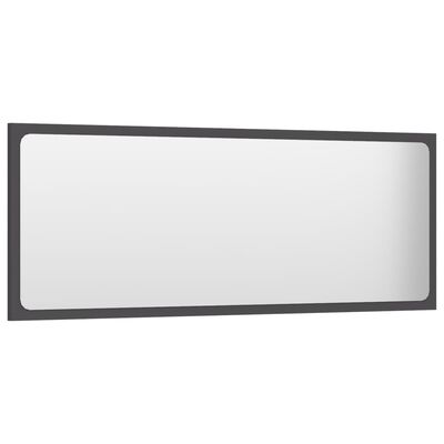 vidaXL Lustro łazienkowe, szare, 100x1,5x37 cm, płyta wiórowa