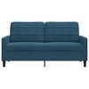 vidaXL Sofa 2-osobowa, niebieski, 140 cm, tapicerowana aksamitem