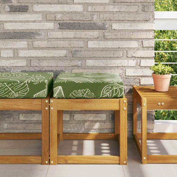 vidaXL Poduszka siedzeniowa na zewnątrz Zielone Liście 40 x 40 x 8 cm