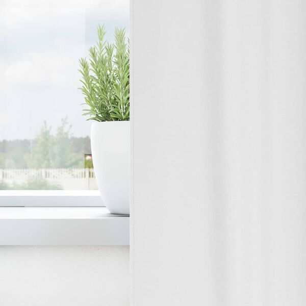 vidaXL Firany blackout z k&oacute;łkami 2 pcs Jasna biel 140 x 140 cm