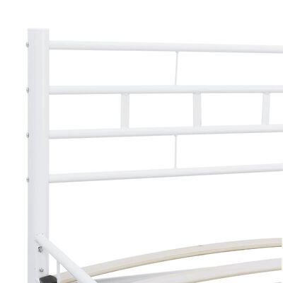vidaXL Rama łóżka, biała, metalowa, 120 x 200 cm