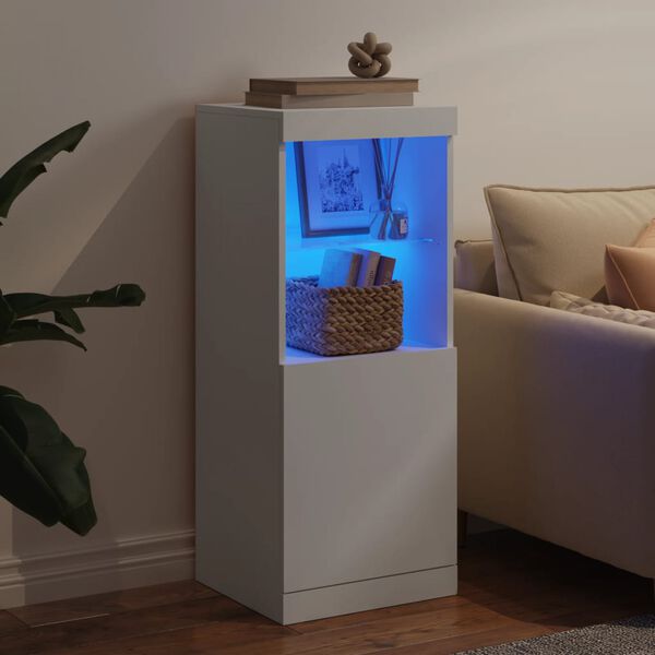 vidaXL Szafka z oświetleniem LED, biała, 41x37x100 cm