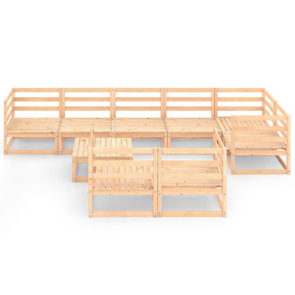 vidaXL 9-cz. zestaw mebli wypoczynkowych do ogrodu, drewno sosnowe