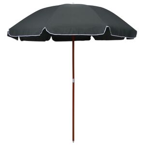 vidaXL Parasol ogrodowy na stalowym słupku, 240 cm, antracytowy