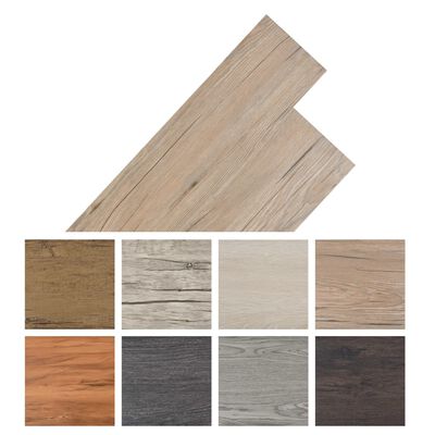 vidaXL Samoprzylepne panele podłogowe, PVC, 2,51 m², 2 mm, brązowy dąb