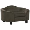 vidaXL Sofa dla psa, ciemnoszara, 67x47x36 cm, pluszowa