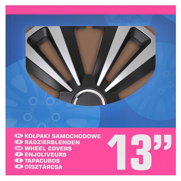 ProPlus Kołpaki Terra, srebrno-czarne, 13", 4 szt.