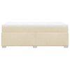 vidaXL Ł&oacute;żko kontynentalne z materacem, kremowe, tkanina, 80x200 cm