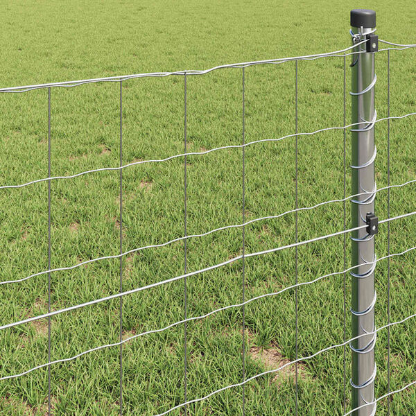 vidaXL Ogrodzenie Euro Srebrny 1.5 x 10 m