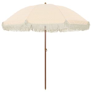 vidaXL Parasol plażowy Ż&oacute;łty i Biały 205 x 205 x 210 cm