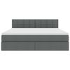 vidaXL Ł&oacute;żko z miejscem na przechowywanie i materacem Ciemnoszary
