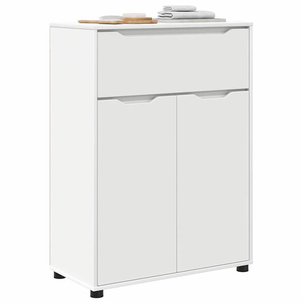 vidaXL Szafka Łazienkowa z szufladą z p&oacute;łką Biały 72,5 x 36,5 x 100 cm