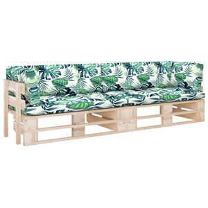 vidaXL Sofa 2-os. z palet, z poduszkami, impregnowane drewno sosnowe