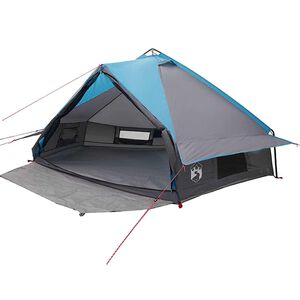 vidaXL Namiot Teepee dla 8 os&oacute;b Niebieski i szary 490 x 410 x 210 cm