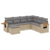 vidaXL Patio Sofa Set 7-osobowe Beige and Grey