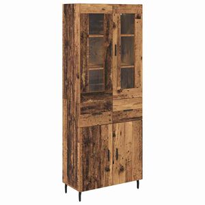 vidaXL Highboard 2 szt. Stare drewno 69,5 x 34 x 180 cm