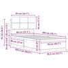 vidaXL Ramka ł&oacute;żka z tapicerowanym wezgłowiem Jasnoszary 80 x 200 cm