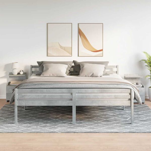 vidaXL Szafki nocne 2 szt. z 2 szufladami Betonowy szary 40x36,5x62 cm