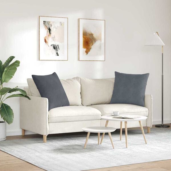 vidaXL Poduszki na sofę 2 pcs Ciemnoszary 60 x 60 cm