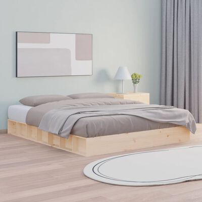 vidaXL Rama łóżka, 120 x 200 cm, lite drewno