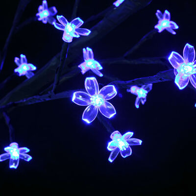 vidaXL Drzewko z lampkami, 200 LED, niebieski biały, kwiat wiśni 180cm