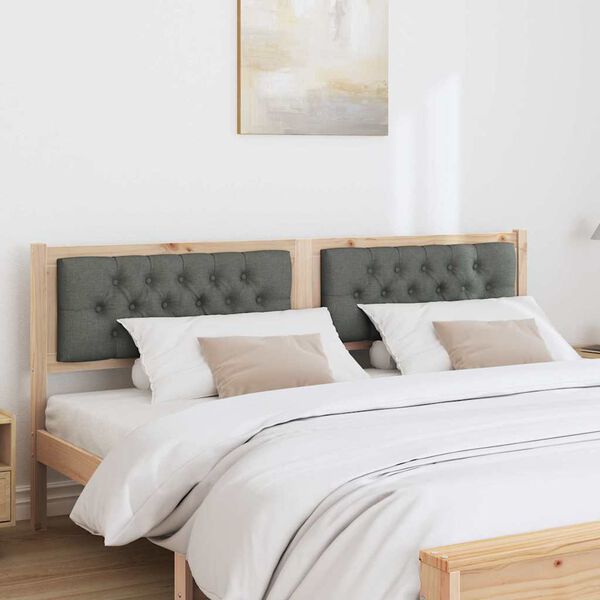 vidaXL Zagłówek Inny brązowy i ciemnoszary 180 cm Lite drewno sosnowe