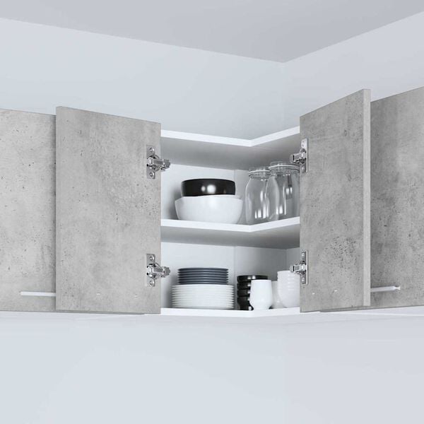 vidaXL Szafka wisząca Betonowa szarość i biel 57 x 57 x 40 cm