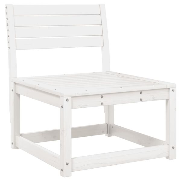 vidaXL 6-cz. zestaw mebli ogrodowych, biały, drewno sosnowe