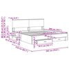 vidaXL Ramka ł&oacute;żka Szary Sonoma 200 x 200 cm Materiał drewnopochodny