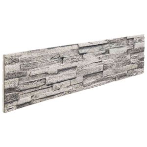 vidaXL Panele ścienne 10 szt. 100 x 25 cm Jasnoszary Pianka EPS