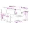 vidaXL Sofa 2 pcs Jasnoszary 182 x 80 x 82 cm tkanina