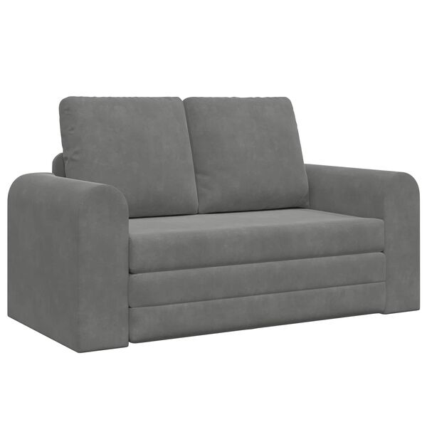 vidaXL Sofa Bed 60cm Ciemnoszary Aksamit