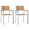 vidaXL KrzesłoOgrodowe 2 pcs Brązowy 56x54,5x87cm DrewnoAkacjowe