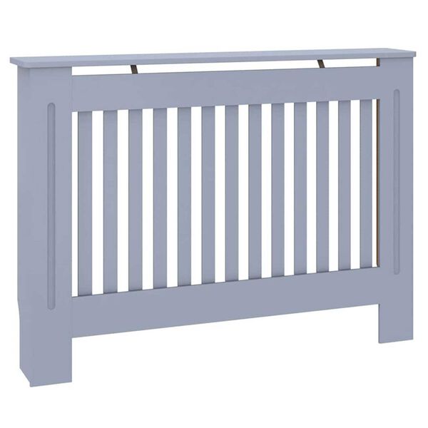 vidaXL Pokrywa Grzejnika 2 pcs Szary 112 x 19 x 81,5 cm