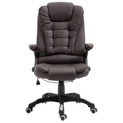 vidaXL Krzesło biurowe, brązowe, sztuczna skóra