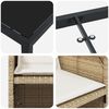 vidaXL Zestaw do jadalni w ogrodzie z poduszką 9 pcs Beżowy polirattan