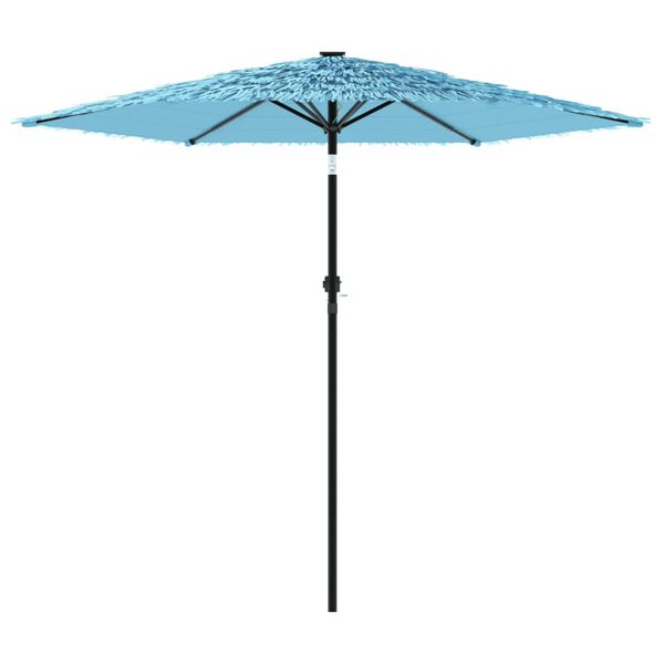 vidaXL Parasol ogrodowy na stalowym słupku, niebieski, 223x223x213 cm