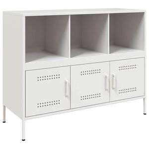 vidaXL Szafka, biała, 100,5x39x79 cm, stal